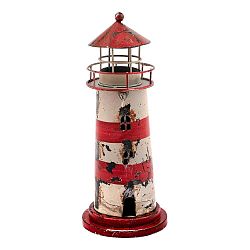 Červený svícen Dakls Lighthouse, výška 23 cm