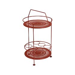 Červený zahradní barový stolek Fermob Montmartre, ⌀ 40 cm
