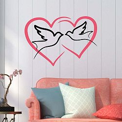 Dekorativní nálepka na stěnu Love Birds