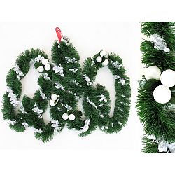 Dekorativní vánoční girlanda s detaily v bílé barvě Unimasa Tinsel, délka 3 m
