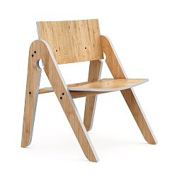 Dětská židle z bambusu Moso s šedými detaily We Do Wood Lilly's