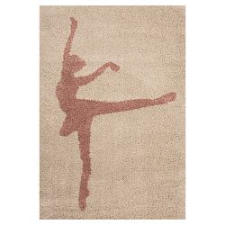 Dětský hnědý koberec Zala Living Ballerina, 120 x 170 cm