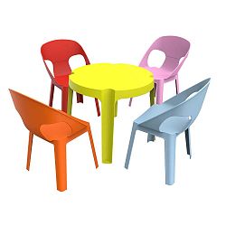 Dětský zahradní set 1 zeleného stolu a 4 židliček Resol Julieta