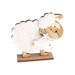 Dřevěná dekorace Dakls Easter Happy Sheep, výška 12 cm