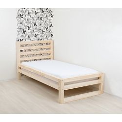 Dřevěná jednolůžková postel Benlemi DeLuxe Naturaleza, 200 x 90 cm