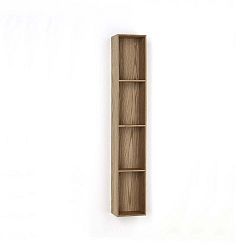 Dřevěná polička s 4 úložnými prostory Tomasucci Billa, 120 x 15 x 20 cm