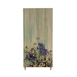 Dřevěná šatní skříň Ursula Flower
