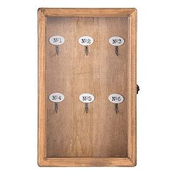 Dřevěná skříňka na klíče Clayre & Eef Hermesso, 24 x 38 cm