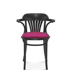 Dřevěná židle s růžovým polstrováním Fameg Mathias