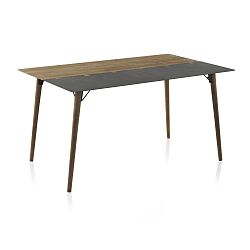 Dřevěný jídelní stůl s kovovými nohami Geese, 150 x 90 cm