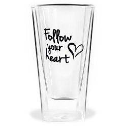 Dvojitá sklenice Vialli Design Follow Your Heart, 300 ml