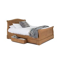 Dvojlůžková postel z dubového dřeva VIDA Living Carmen, 180 x 200 cm