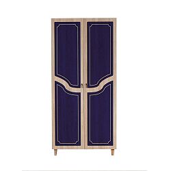 Dvoudveřová šatní skříň Stil Retro Blue, 90 x 192 cm