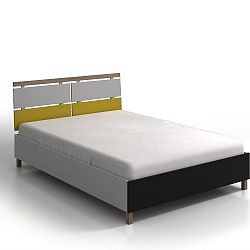 Dvoulůžková postel z borovicového a bukového dřeva s úložným prostorem SKANDICA Vaxholm, 200 x 200 cm