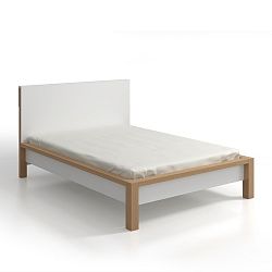 Dvoulůžková postel z borovicového dřeva s úložným prostorem SKANDICA InBig, 200 x 200 cm