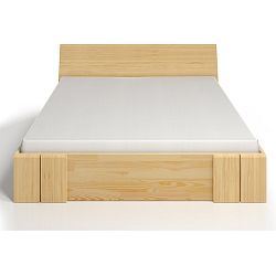 Dvoulůžková postel z borovicového dřeva se zásuvkou SKANDICA Vestre Maxi, 180 x 200 cm