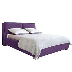 Fialová dvoulůžková postel Mazzini Beds Vicky, 160 x 200 cm