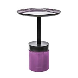 Fialovo-černý odkládací stolek 360 Living Valbona, ⌀ 41 cm