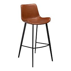 Hnědá barová židle z eko kůže DAN–FORM Denmark Hype, výška 103 cm