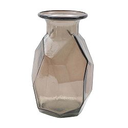 Hnědá váza z recyklovaného skla Mauro Ferretti Stone, ⌀ 9 cm