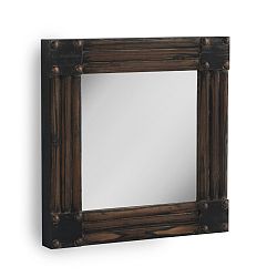 Hnědé nástěnné zrcadlo Geese, 57 x 57 cm