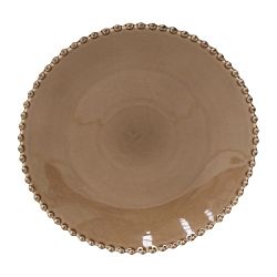Hnědý kameninový talíř Costa Nova Pearl, ⌀ 28 cm
