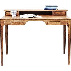 Hnědý pracovní stůl z exotických dřevin Kare Design Brooklyn