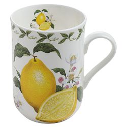 Hrnek z kostního porcelánu Maxwell & Williams Orchard Fruits Lemon, 320 ml