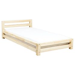 Jednolůžková lakovaná postel z smrkového dřeva Benlemi Single, 90 x 180 cm