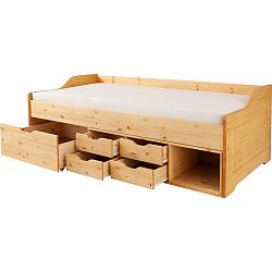 Jednolůžková postel z masivního borovicového dřeva Støraa Marco