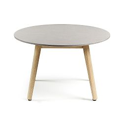 Jídelní stůl se světle šedou deskou La Forma Glow, Ø 65 cm