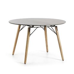Jídelní stůl se světle šedou deskou La Forma Tropo, Ø 120 cm