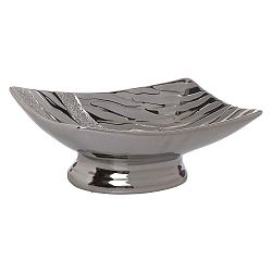 Keramická dekorativní miska ve stříbrné barvě InArt