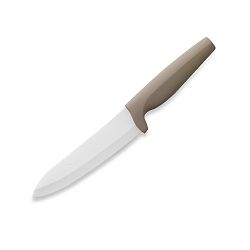 Keramický nůž s hnědou rukojetí Brandani Soft