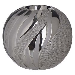 Keramický svícen ve stříbrné barvě InArt Votive, ⌀ 12 cm