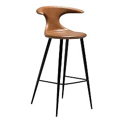 Koňakově hnědá barová židle z eko kůže DAN–FORM Denmark Flair, výška 100 cm