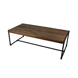 Konferenční stolek z teakového dřeva a kovu HSM collection Hali, 120 x 60 cm