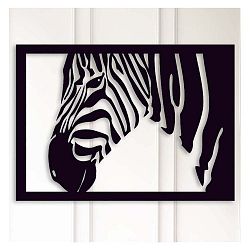 Kovová nástěnná dekorace Zebra