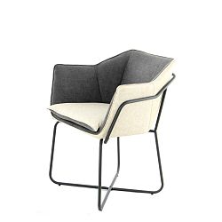 Krémovo-antracitová jídelní židle 360 Living Miretta