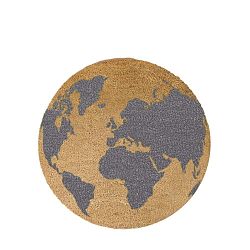 Kulatá rohožka Artsy Doormats Grey Globe, ⌀ 70 cm