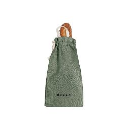 Látkový vak na chléb Linen Couture Bag Green Moss, výška 42 cm