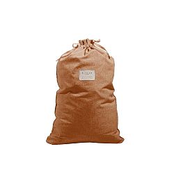 Látkový vak na prádlo s příměsí lnu Linen Couture Bag Terracota, výška 75 cm