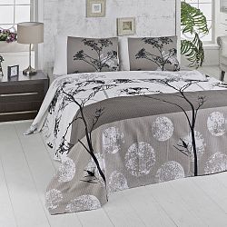 Lehký bavlněný přehoz přes postel na dvoulůžko Belezza Grey, 200 x 230 cm