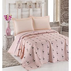 Lehký přehoz přes postel Flamingo, 200 x 235 cm