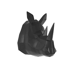 Matně černý nástěnný věšák PT LIVING Origami Rhino