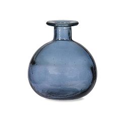 Modrá kulatá váza z recyklovaného skla Garden Trading Blue, ø 11 cm