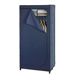 Modrá látková úložná skříň Wenko Business, 160 x 50 x 90 cm