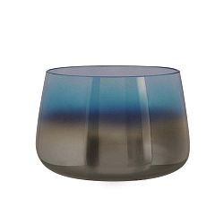 Modrá skleněná váza PT LIVING Oiled, výška 10 cm