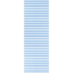 Modro-bílý běhoun vhodný do exteriéru Narma Hullo, 70 x 300 cm