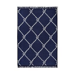 Modrobílý oboustranný koberec Homedebleu Rope, 80 x 150 cm